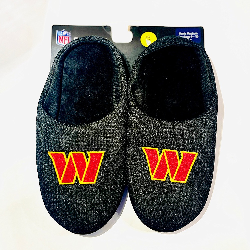 NFL Washington Commanders Logo Memory Foam Slide Slippers